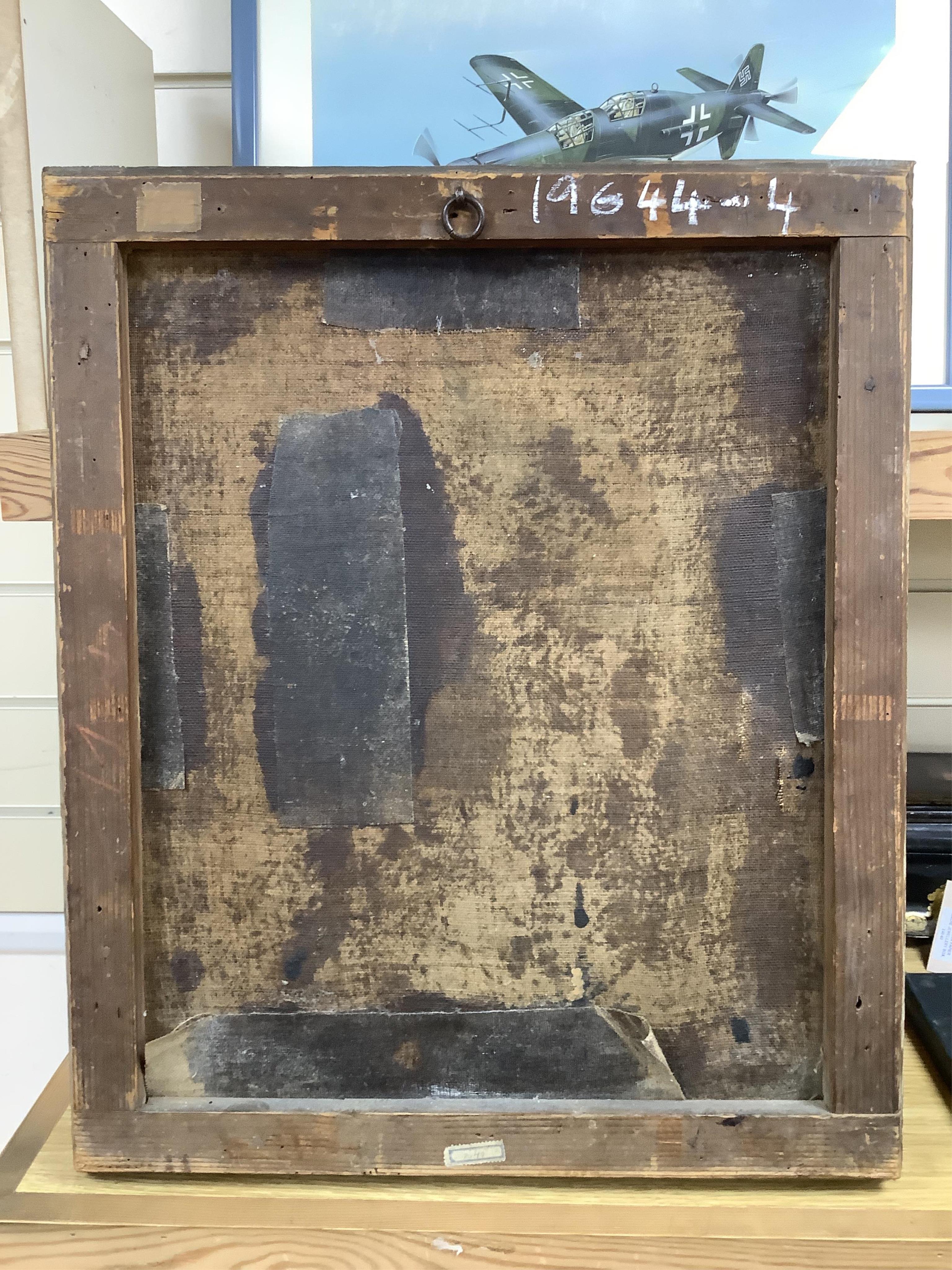 18th century, English School, Portrait of a gentleman wearing armour, feigned oval oil on canvas, 41 x 32cm, gilt framed